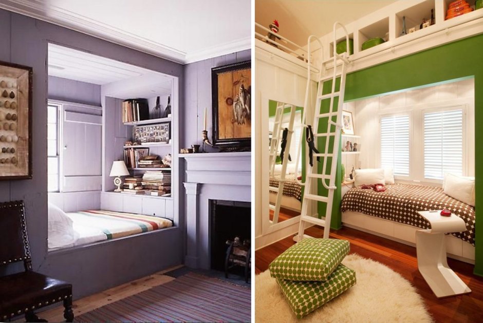 Кровать встроенная в нишу