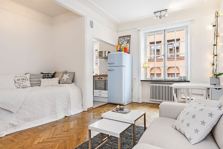 Однокомнатная хрущевка в скандинавском стиле