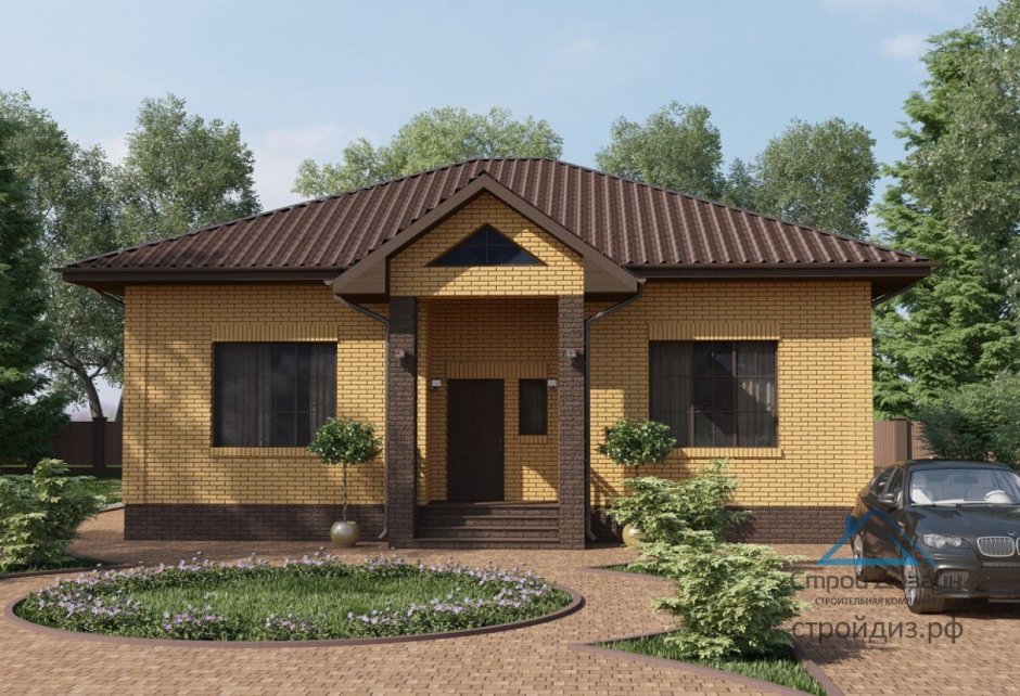 Одноэтажный кирпичный дом 80 кв.м