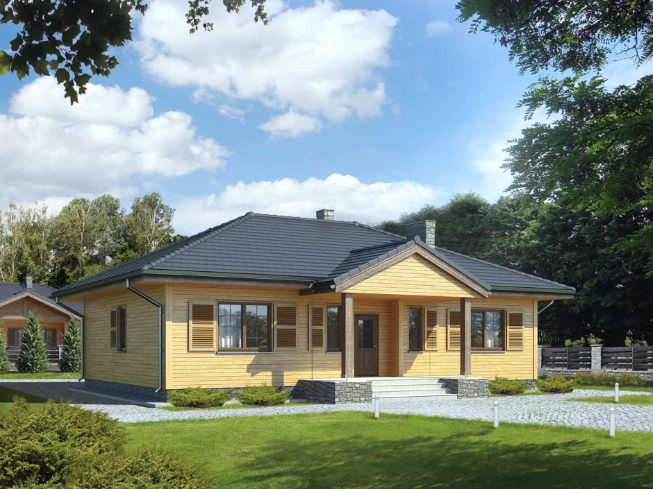 Одноэтажный кирпичный дом 80 кв.м