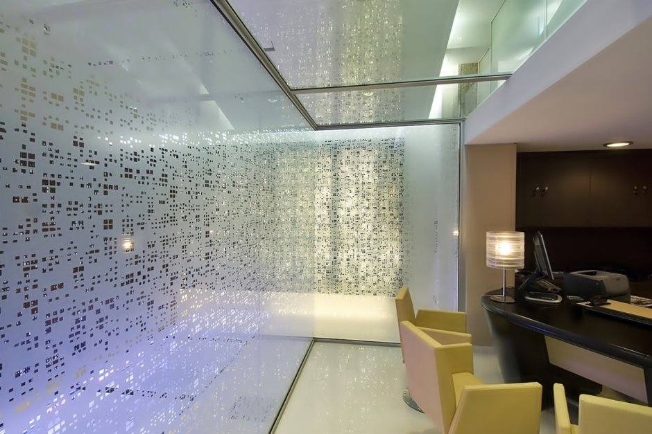 Перегородки стекло фактурное