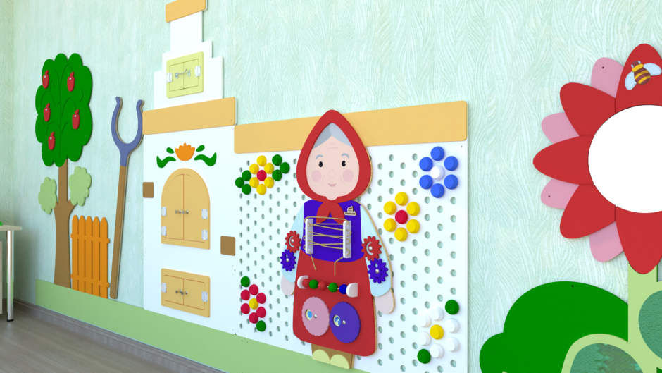 Декоративно-развивающие панели "деревенька"