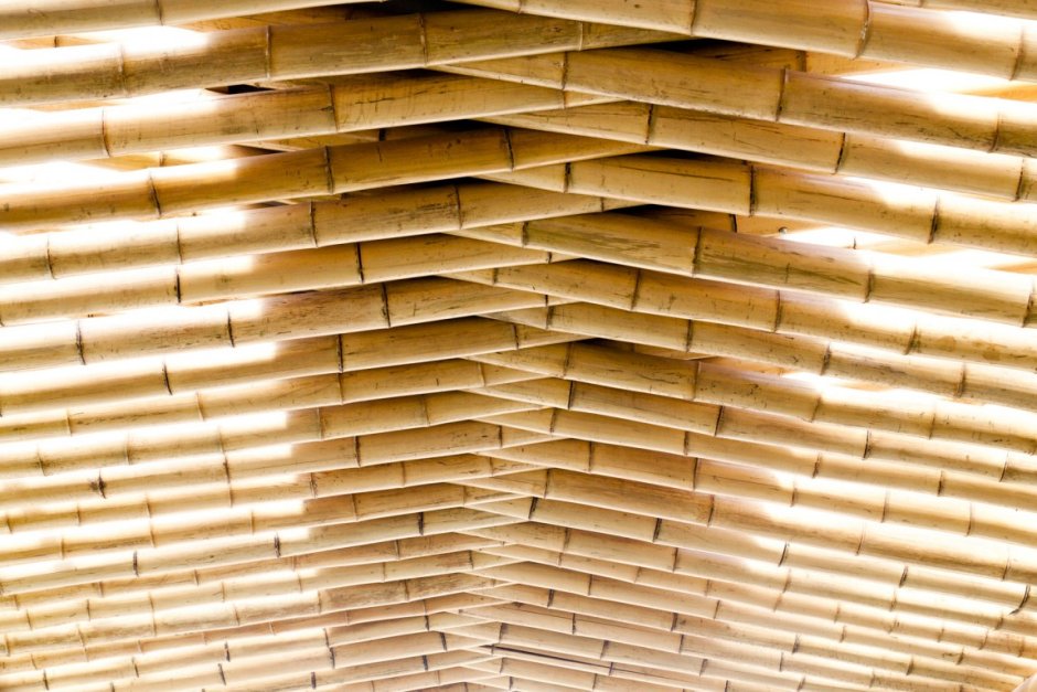 Потолок из бамбука