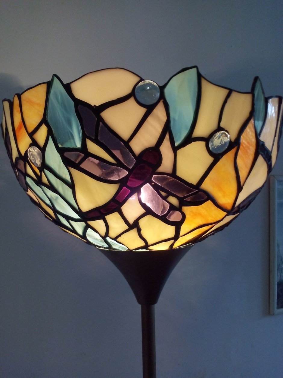 Нимфея витражная лампа Тиффани