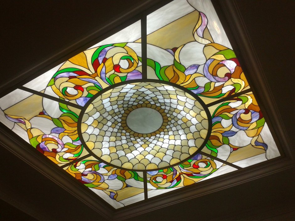 Витражные потолки Тиффани