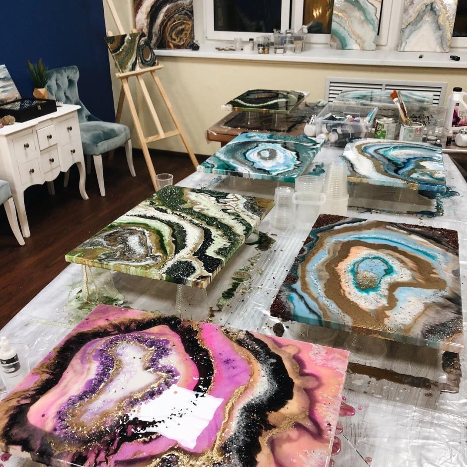 Картины эпоксидной смолой мастер класс