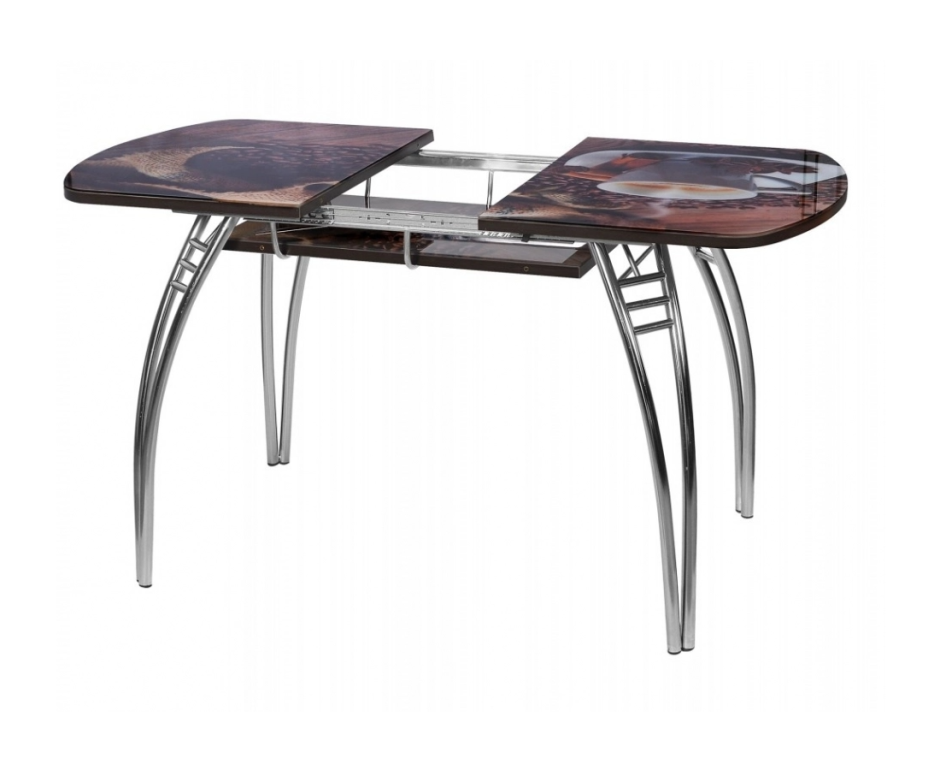 Стол паук пластик нераскладной хром 1100 700