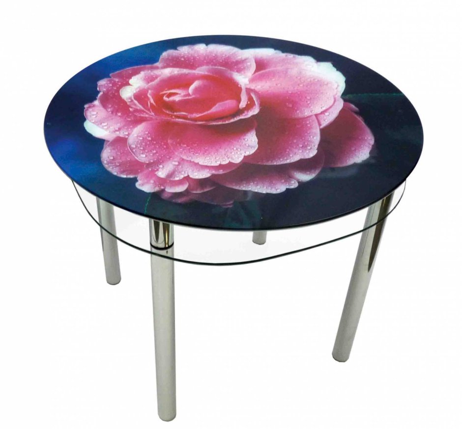 Стол обеденный Салерно Тип 1 белый муар/стекло