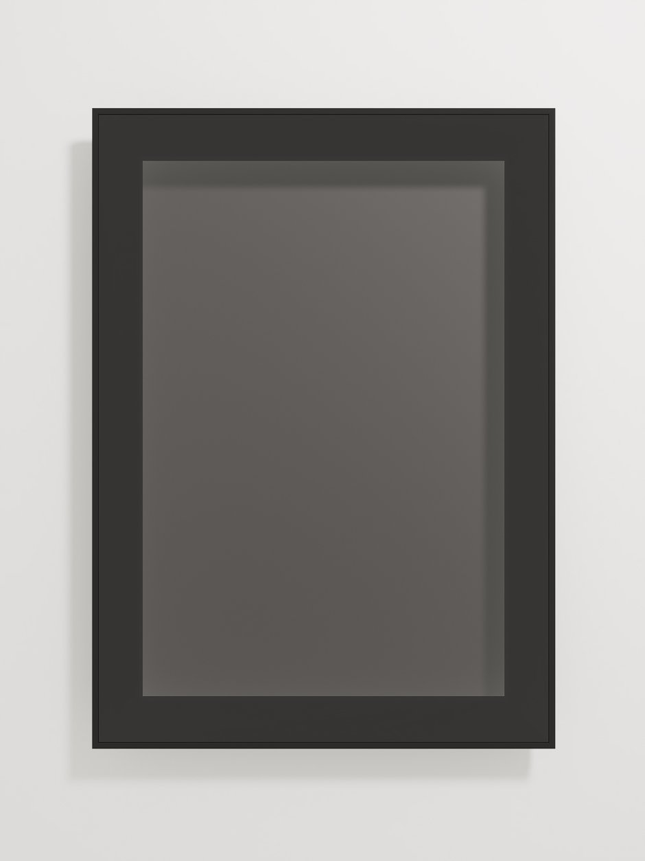 Черный фасадный рамочный профиль со стеклом графит