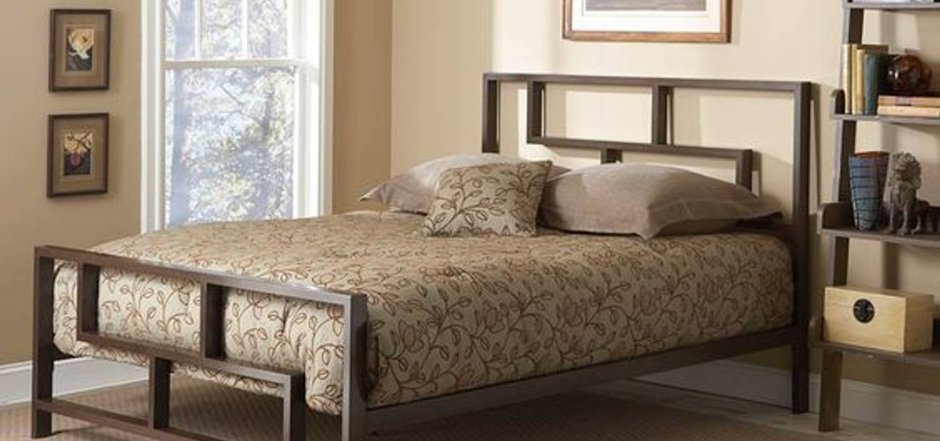 Металлическая кровать стиль лофт ЛК-1гексима