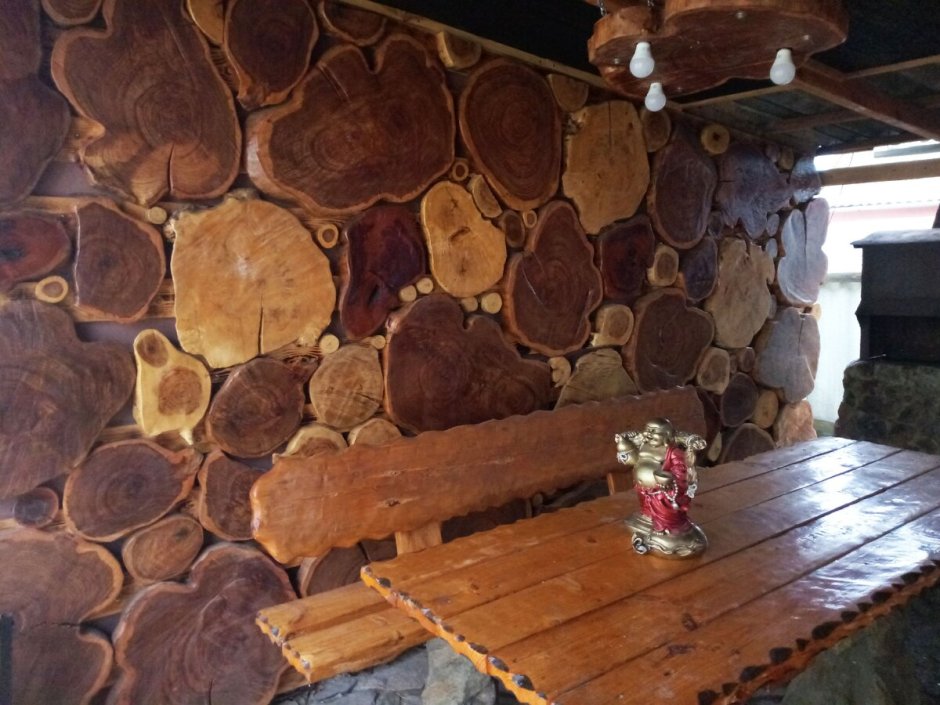 Отделка стен горбылем