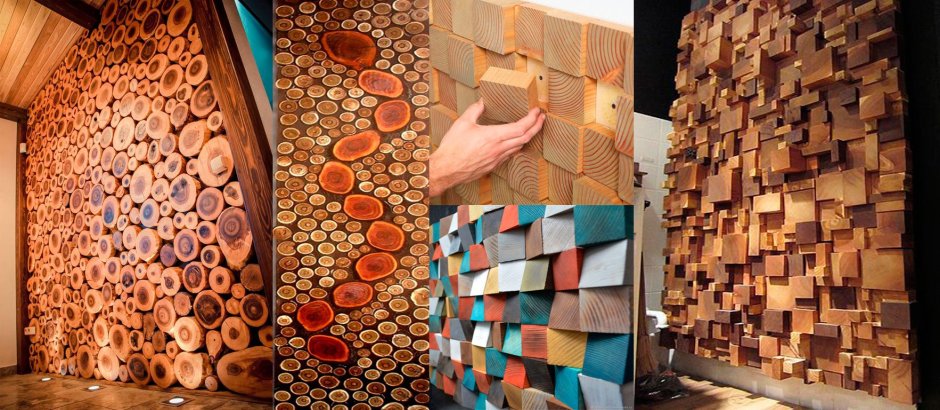 Декор из обрезков дерева