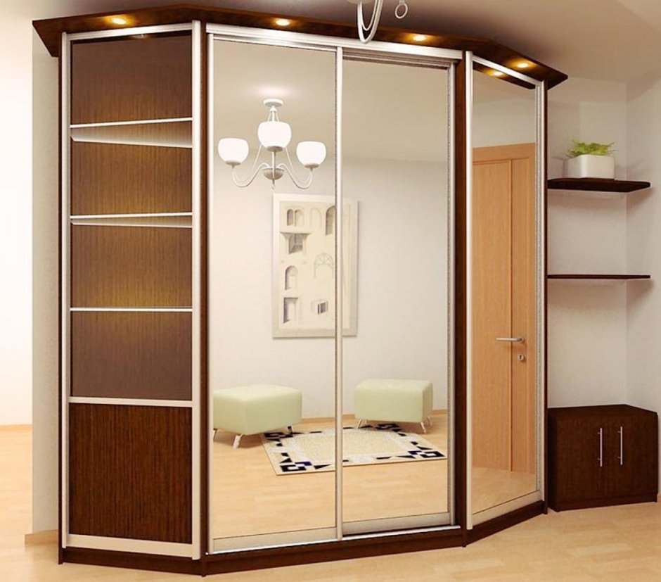 Угловой шкаф-купе в прихожую