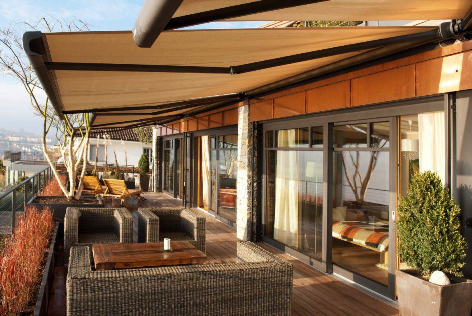 Кассетная пергола-маркиза