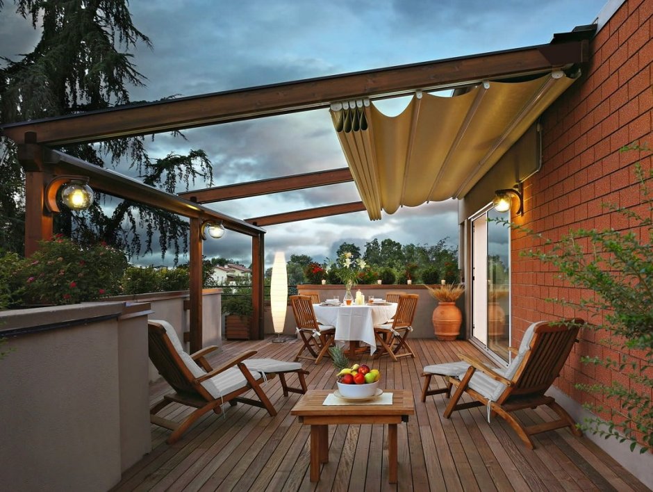 Занавески на веранду