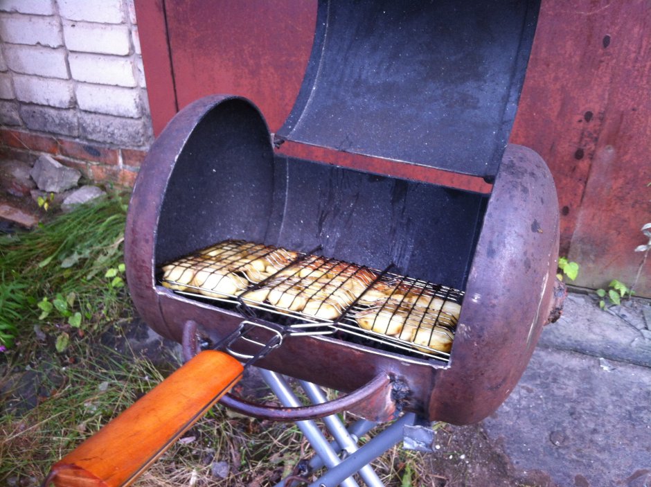 Мангал из газового баллона 130л