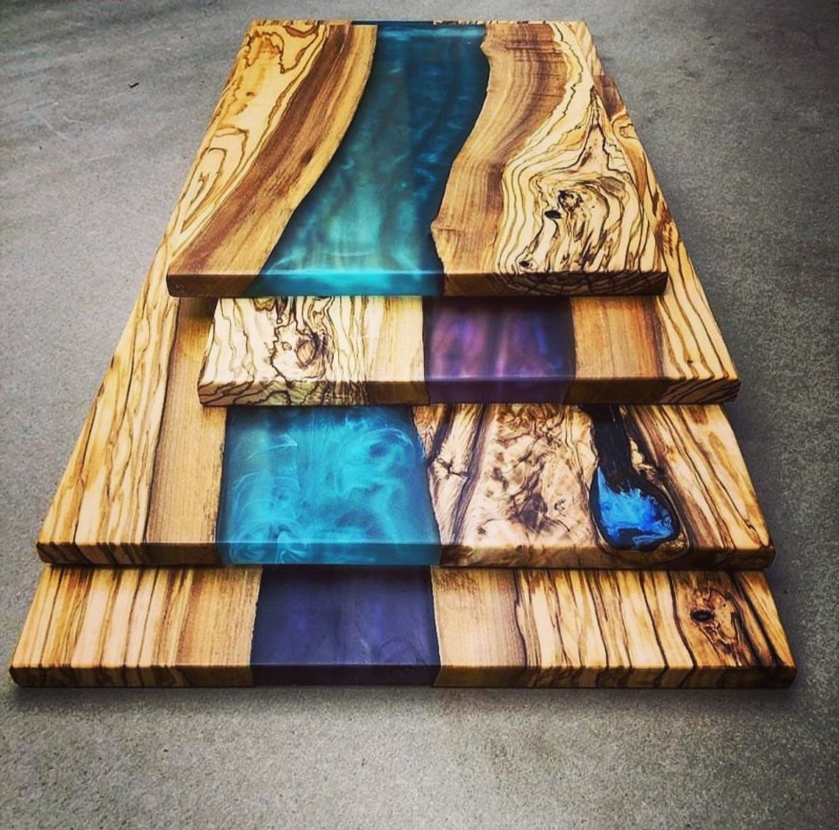 Разделочная доска из эпоксидной смолы