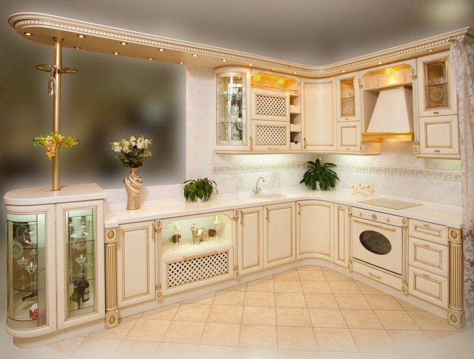 Кухонный гарнитур Лукреция Золотая