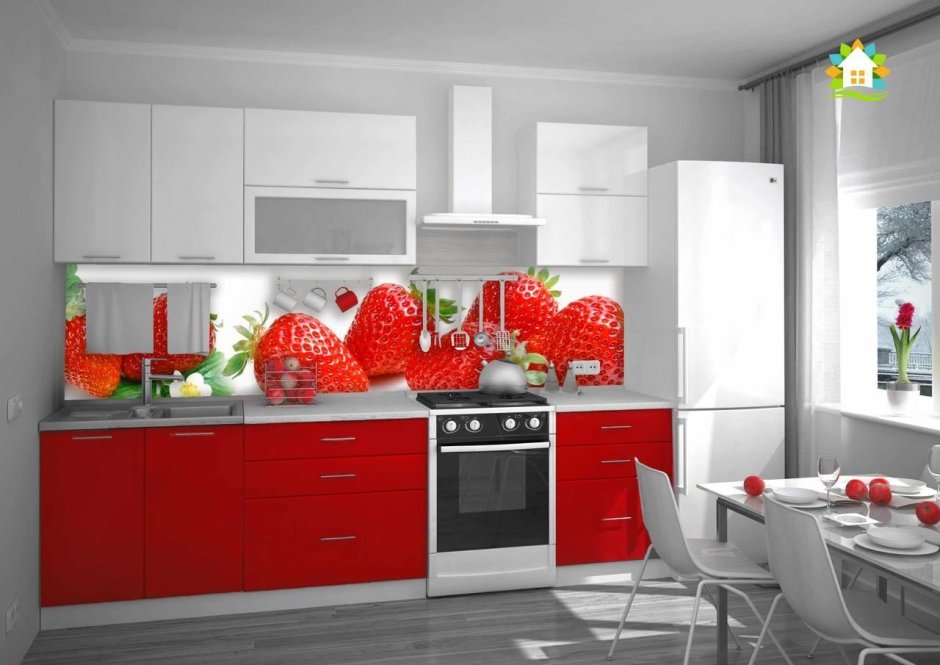 Кухонный гарнитур клубника