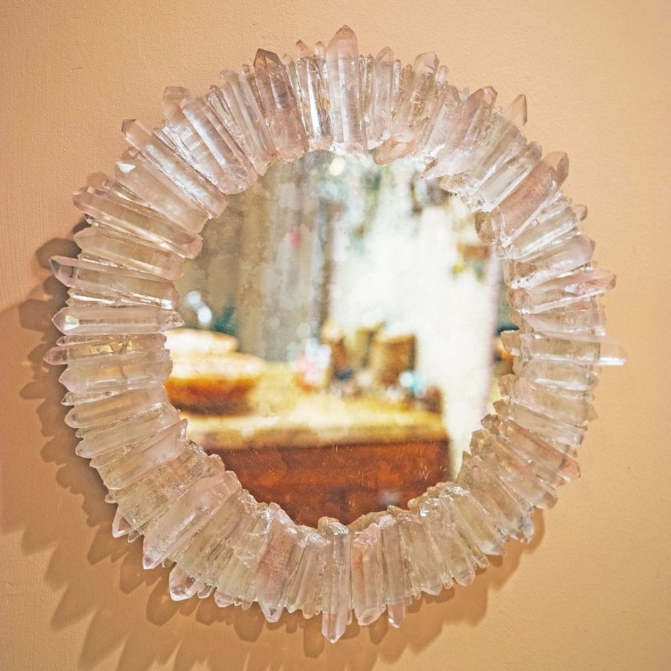 Круглые зеркала с кристаллами