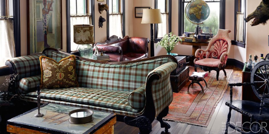 Диван в шотландском стиле
