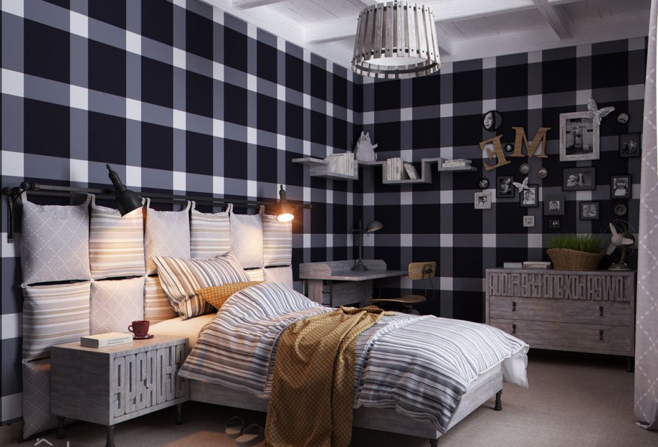 Клетка в интерьере спальни