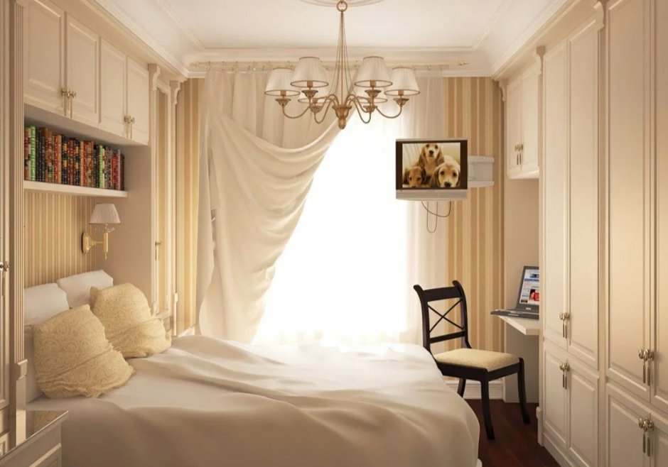 Спальня 9м2 интерьер