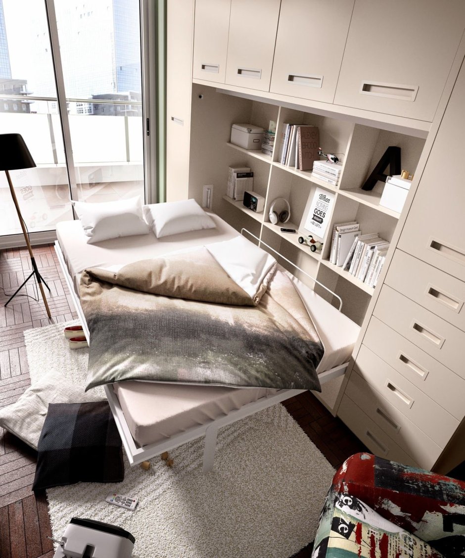 Организация пространства в маленькой спальне