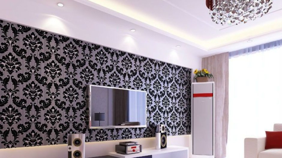 Расцветки обоев для зала