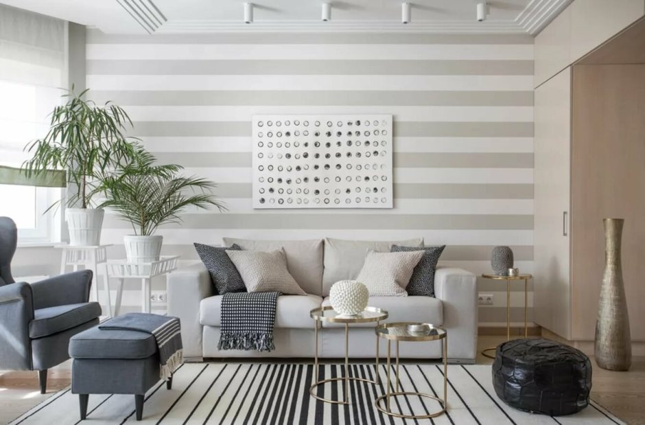 Полоски в интерьере