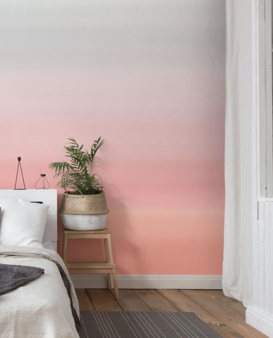 Крашеные стены в интерьере