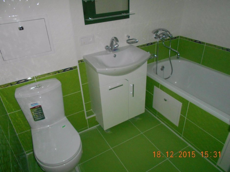 Отделка ванной плиткой хрущевке