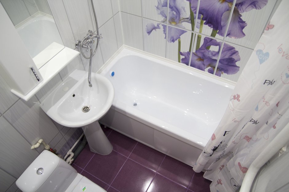 Ванная панелями ПВХ хрущевка