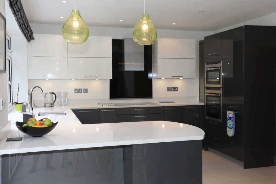 Кухня икеа черная матовая