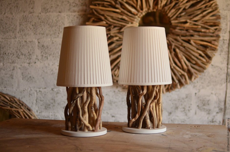Настольная лампа в эко стиле