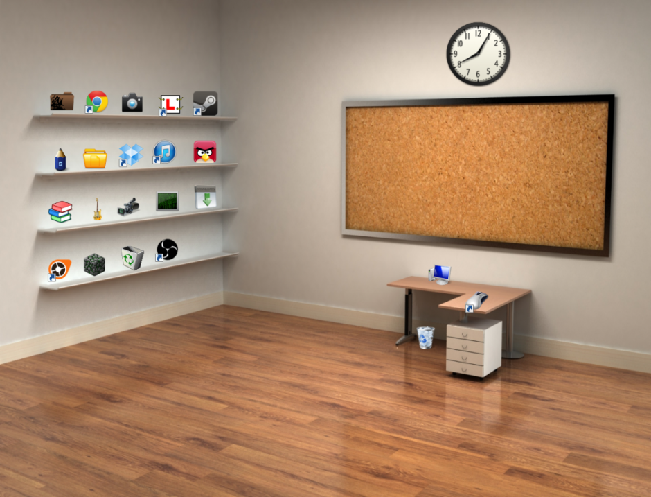 Рабочий стол полочки