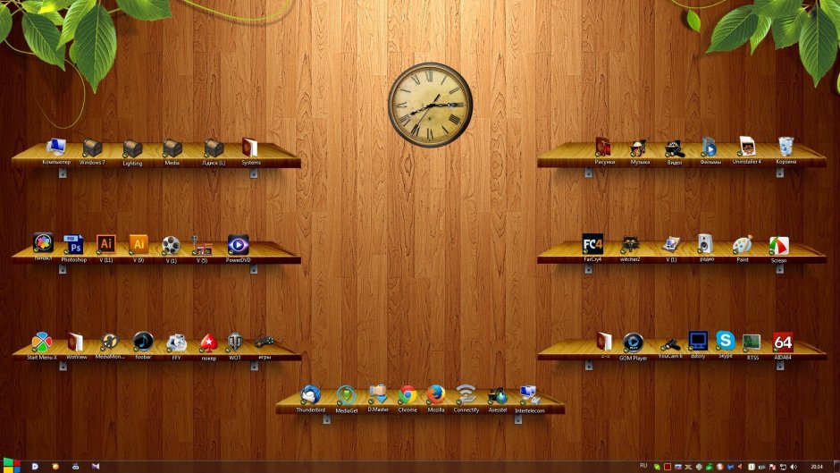 Рабочий стол полочки