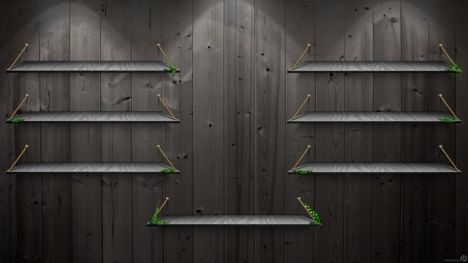 Рабочий стол с полками