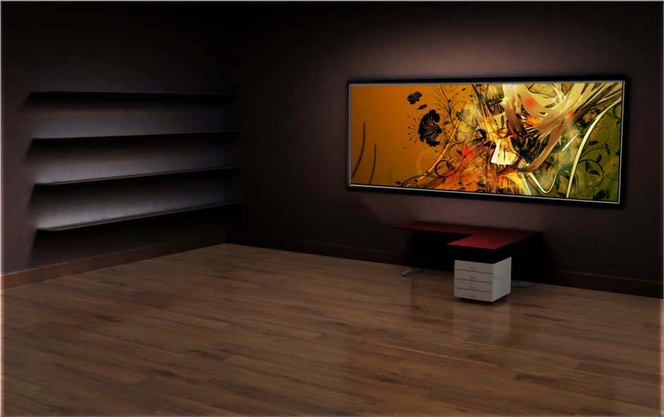 Комната с полками для ярлыков