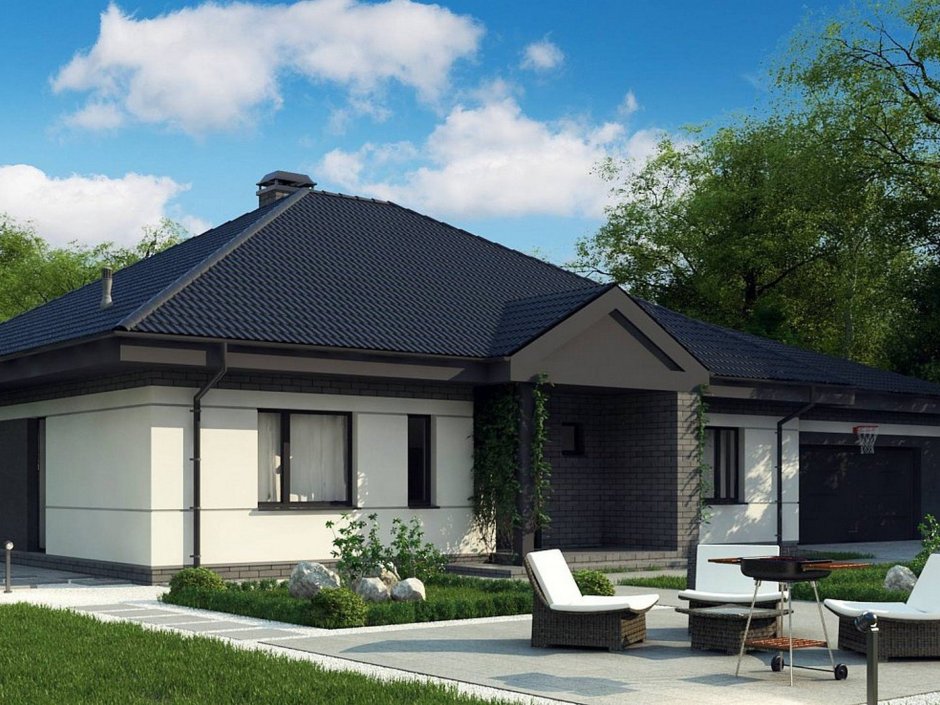 Дом с мансардой одноэтажный z500