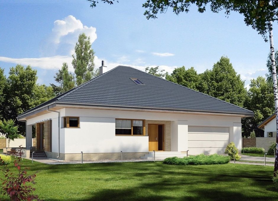 Гараж с шатровой крышей