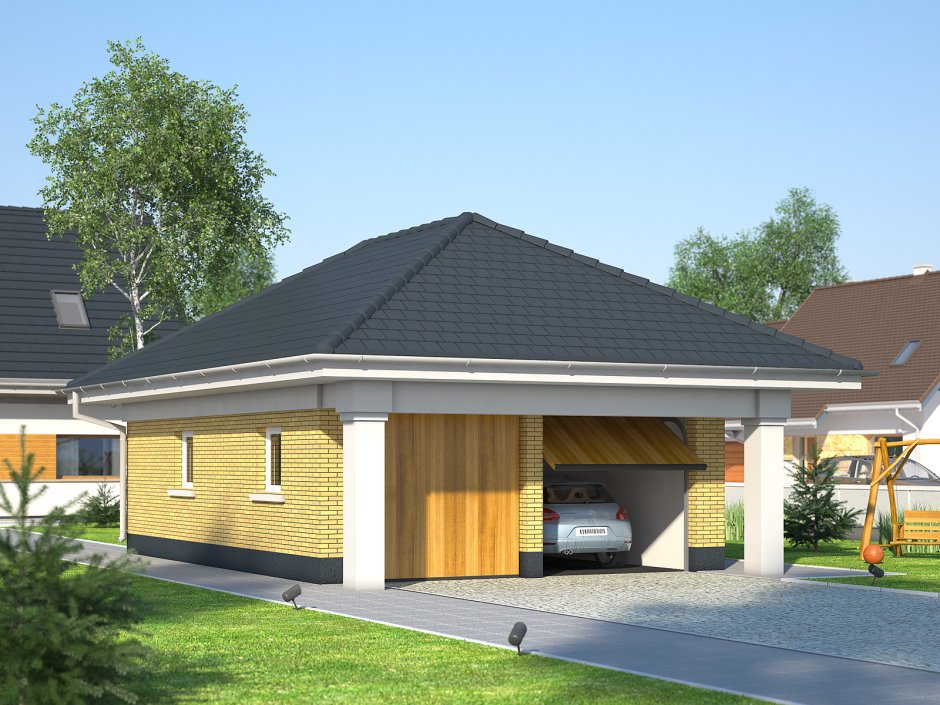 Современный фасад одноэтажного дома