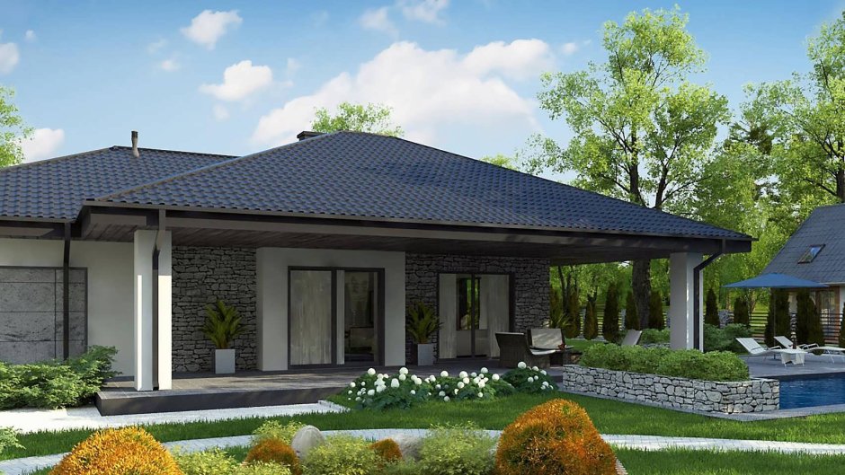 Дом с мансардой одноэтажный z500