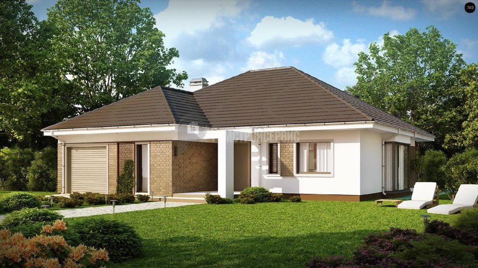 Z500 проекты одноэтажных с террасой