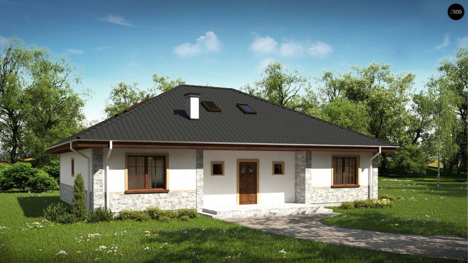 Одноэтажные дом с гаражом z10