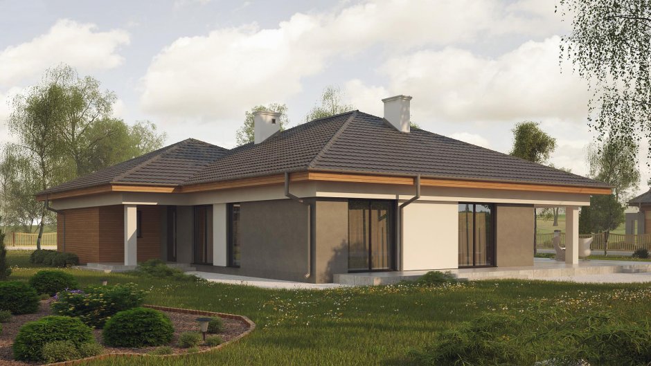 Гараж с шатровой крышей