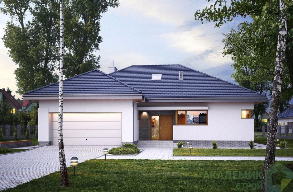 Современный одноэтажный дом