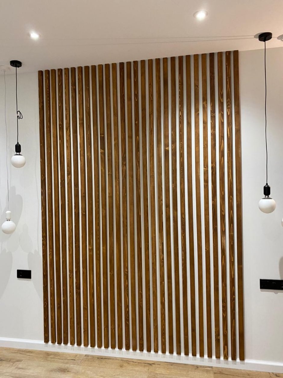 Спальня гостиная зонирование рейками