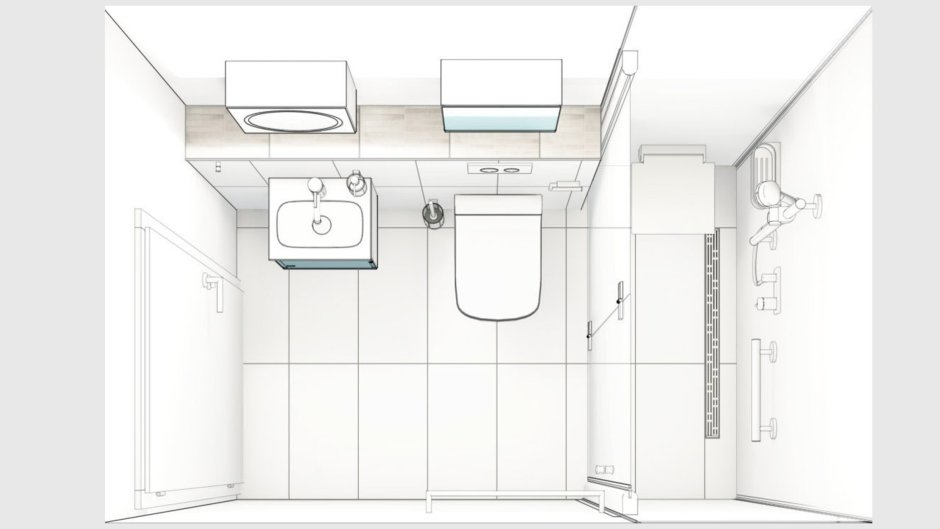 Ванные комнаты с душевыми кабинами