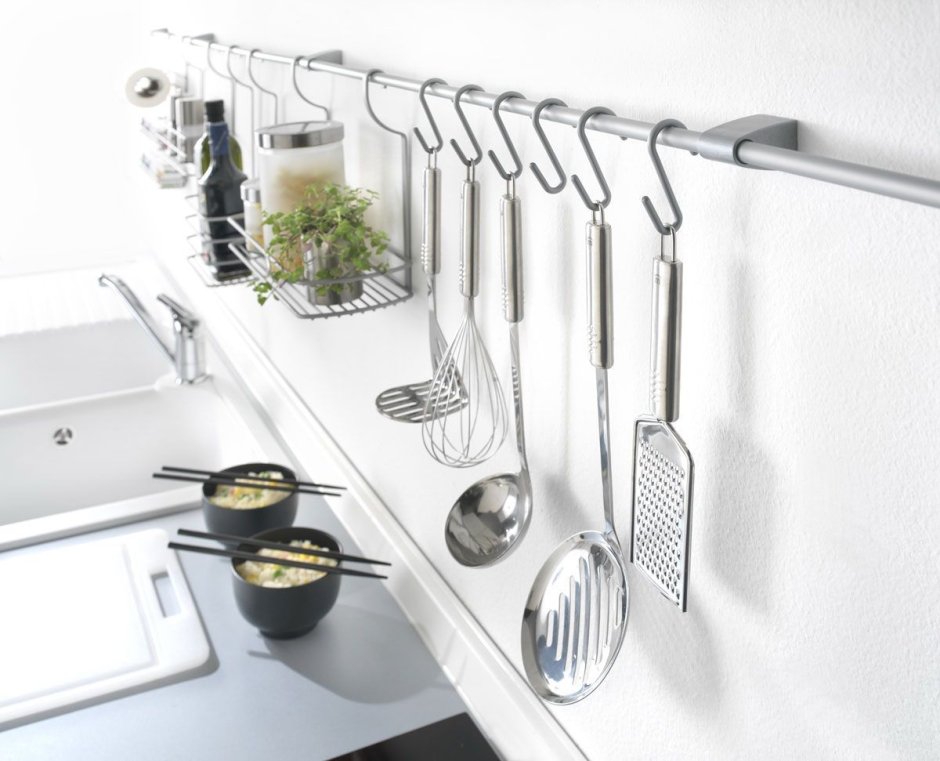 Рейлинговая навесная система кухни